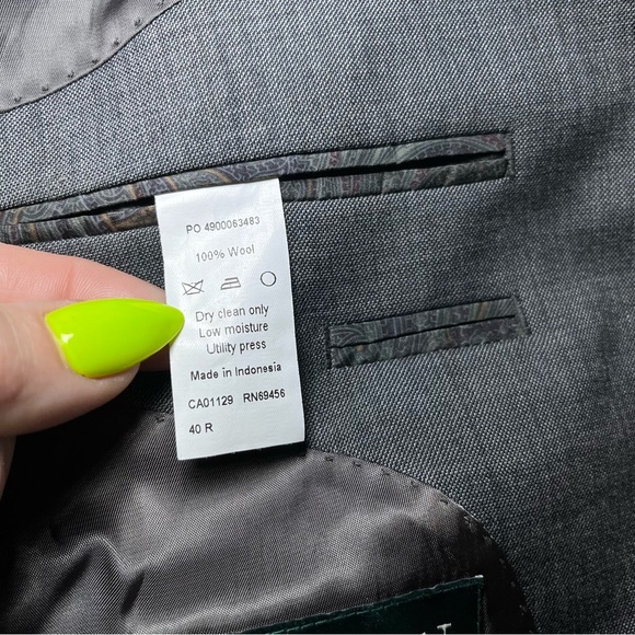 Lauren Ralph Lauren Wool Blazer Jacket Sportscoat Office Professional Dark Gray - Picture 5 of 14